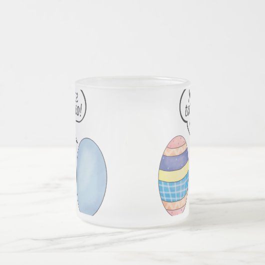 素晴らしい入れ墨のイースターエッグ フロストグラスマグカップ (中央)