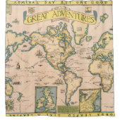 素晴らしい冒険の地図 シャワーカーテン (正面)