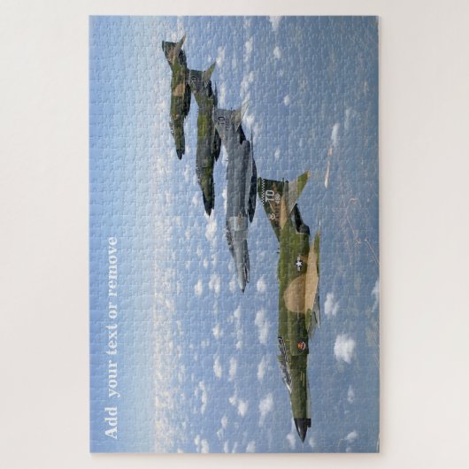 素晴らしい写真ファントムファイターが隊形でジェット機を構え ジグソーパズル (縦)