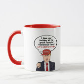 素晴らしい切札のバースデー・カードは- Biglyを祝おう マグカップ (左)