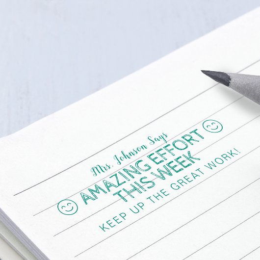 素晴らしい努力パーソナライズされた先生 セルフインキングスタンプ