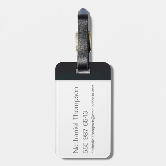 素晴らしい動物とどこで見つかるか？ブリーフケース™ ラゲッジタグ (裏面縦)