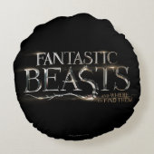 素晴らしい動物とどこで見つけられるか?™ロゴ ラウンドクッション (裏面)