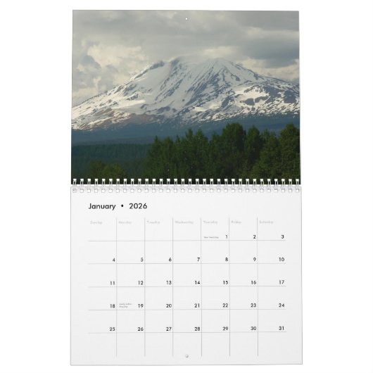 素晴らしい北西の写真 カレンダー (1月 2026)