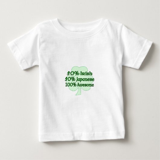 素晴らしい半分アイルランドの半分の日本語全く ベビーTシャツ (正面)