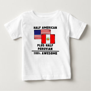 素晴らしい半分ペルーの100%年 ベビーTシャツ