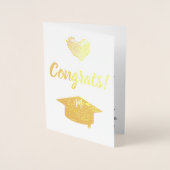 素晴らしい卒業メッセージ 箔カード (正面)