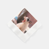 素晴らしい危険な猫 縁ありカクテルナプキン (角)