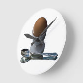 素晴らしい卵 ラウンド壁時計 (傾斜)