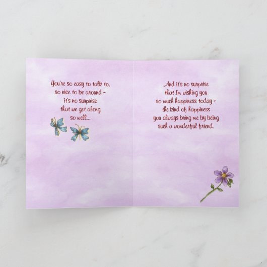 素晴らしい友人 カード (内部)