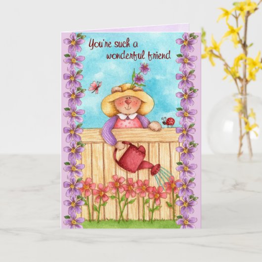 素晴らしい友人 カード (黄色い花)