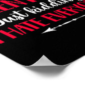 素晴らしい反バレンタイン愛の皮肉なQuotei嫌い ポスター (角)