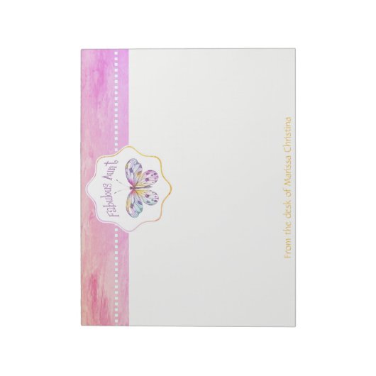 素晴らしい叔母バタフライギフトアイディア ノートパッド (回転)