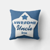 素晴らしい叔父さん大きい星のカスタムな青7 クッション (裏面)