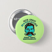 素晴らしい口ひげ 缶バッジ (正面&裏面)