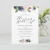 素晴らしい台本の海軍と赤面結婚のピンクの 招待状 (スタンド正面)