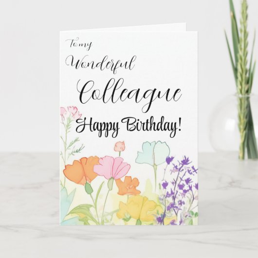 素晴らしい同僚カードの誕生日 シーズンカード (正面)