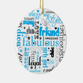 素晴らしい同義語BFFオーナメント セラミックオーナメント (右)