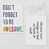 素晴らしい名刺があるためにカスタマイズ忘れないで下さい 名刺 (正面/裏面)