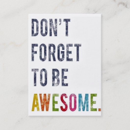 素晴らしい名刺があるためにカスタマイズ忘れないで下さい 名刺 (正面)