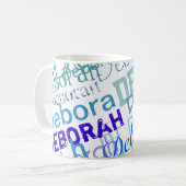 素晴らしい名前パターンを作る コーヒーマグカップ (正面左)