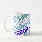 素晴らしい名前パターンを作る コーヒーマグカップ (左)