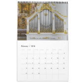 素晴らしい器官および小さいカレンダーの垂直 カレンダー (2月 2018)