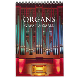 素晴らしい器官および小さいカレンダーの垂直 カレンダー