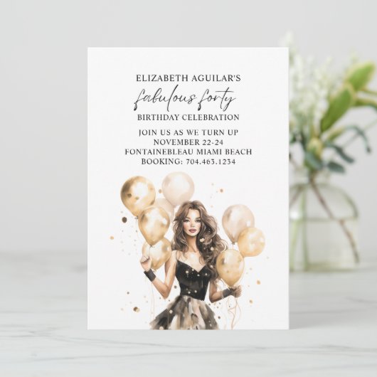 素晴らしい四十の誕生日パーティー 招待状 (スタンド正面)