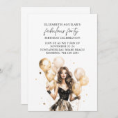 素晴らしい四十の誕生日パーティー 招待状 (正面/裏面)