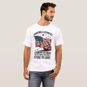 素晴らしい国を想像してみよう ビンテージアメリカ国旗 Tシャツ (正面フル)