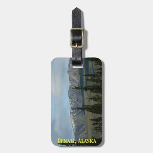 素晴らしい場所-パーソナライズなDenaliアラスカの簡単ID ラゲッジタグ (正面縦)