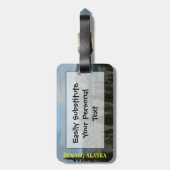 素晴らしい場所-パーソナライズなDenaliアラスカの簡単ID ラゲッジタグ (裏面縦)