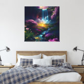 素晴らしい壮麗な滝の風景3 キャンバスプリント (インサイチュ (寝室))