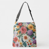 素晴らしい夏の庭カラフルの花 クロスボディバッグ (裏面)