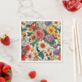 素晴らしい夏の庭カラフルの花 スタンダードカクテルナプキン (インサイチュ)