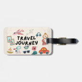 素晴らしい夏の旅行ビーブラゲッジタグ ラゲッジタグ (裏面横)