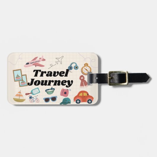 素晴らしい夏の旅行ビーブラゲッジタグ ラゲッジタグ (正面横)