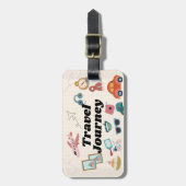 素晴らしい夏の旅行ビーブラゲッジタグ ラゲッジタグ (正面縦)