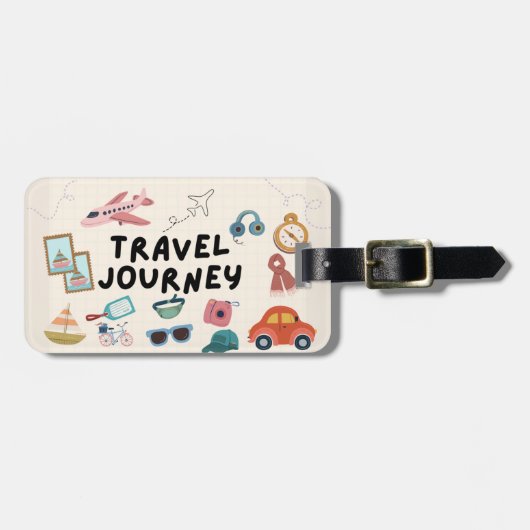 素晴らしい夏の旅行ビーブラゲッジタグ ラゲッジタグ (正面横)