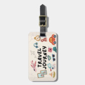 素晴らしい夏の旅行ビーブラゲッジタグ ラゲッジタグ (正面縦)