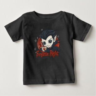 素晴らしい夜。コーヒー1杯のキュートな吸血鬼 ベビーTシャツ