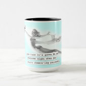 素晴らしい夜Cheers'ingのレトロのピンナップの女の子 マグカップ (中央)