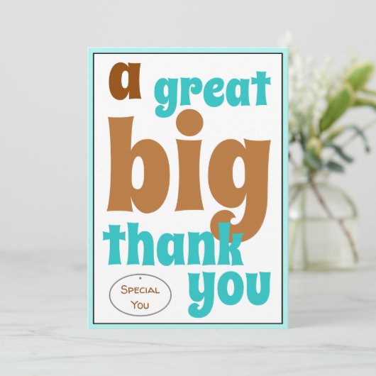 素晴らしい大きいのスペシャルカジュアルなオフィス感謝していしています サンキューカード (スタンド正面)