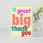 素晴らしい大きいの素晴らしく大きくカジュアルなオフィス感謝していしています サンキューカード (スタンド正面)