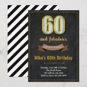 素晴らしい大人の60歳誕生日招待状 招待状 (正面/裏面)