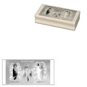 素晴らしい天使3.8 x 7.6cm木製アートスタンプ ラバースタンプ (押印)