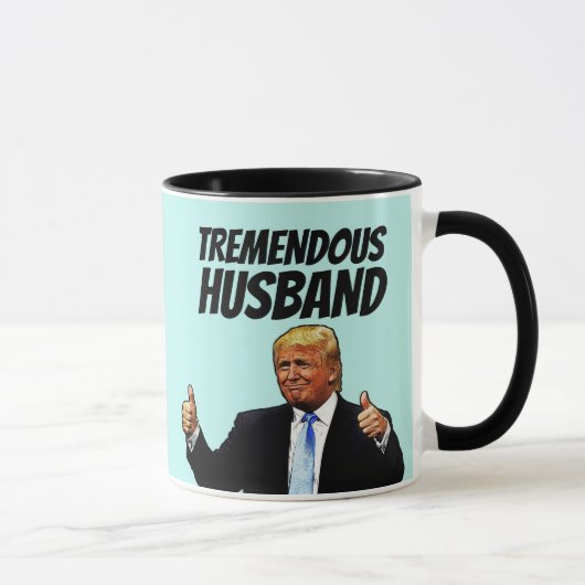素晴らしい夫トランプのコーヒーマグ マグカップ (右)