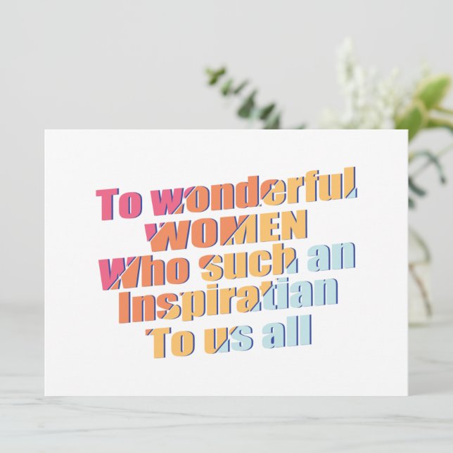 素晴らしい女性インスピレーション (スタンド正面)