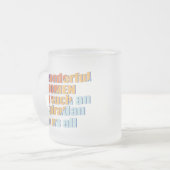 素晴らしい女性インスピレーション フロストグラスマグカップ (正面左)